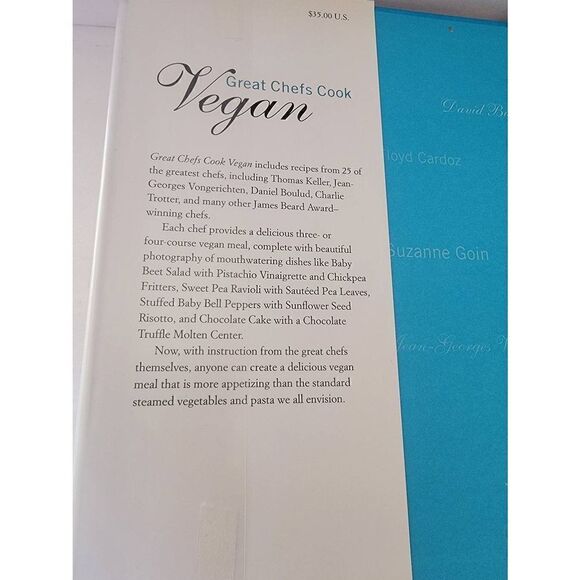 Great Chefs Cook VEGAN Linda Long Cookbook Gibbs-Smith Hardcover 2008 - Picture 4 of 8